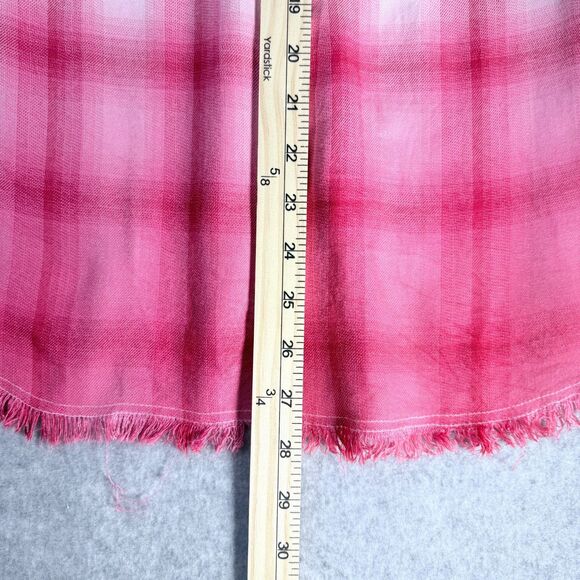Dear John Plaid Womens Sz XL Red Ombre Button Shirt Roll Tab Cowgirl Flannel - Picture 8 of 10